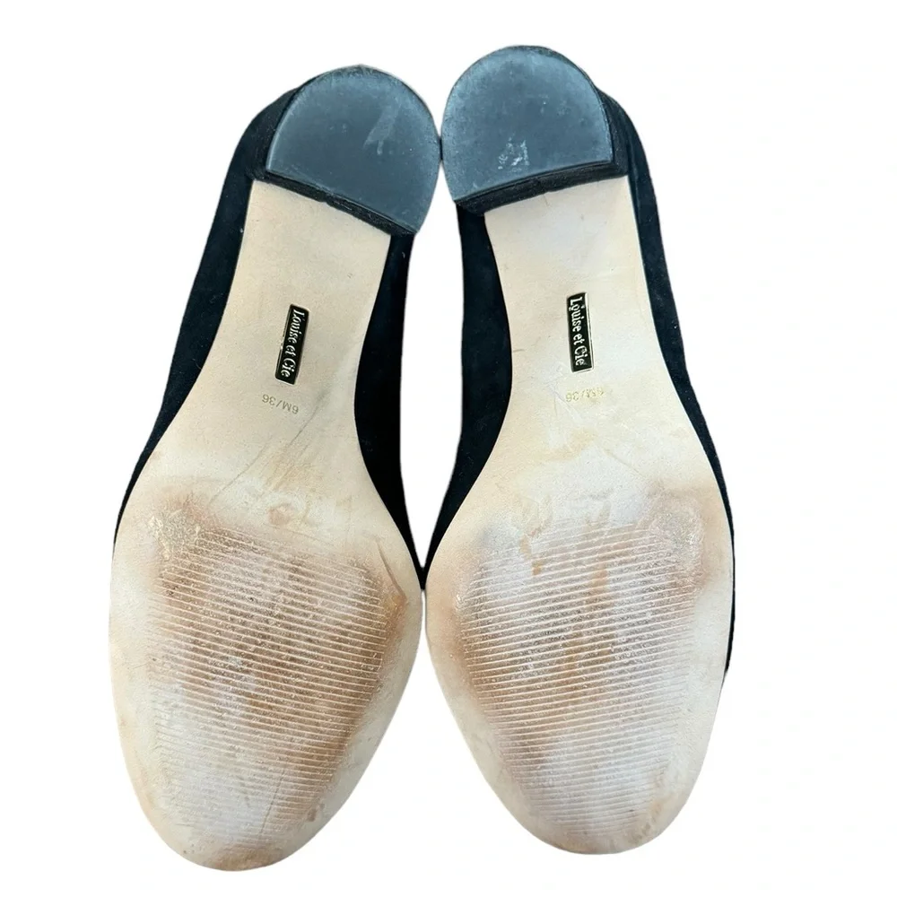 Louise Et Cie Suede Round Toe Pumps Size 6 - Picture 6 of 9